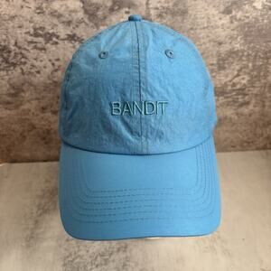 Bandit Running Hat Blue Adjustable Baseball Cap Lightweight Nylon Dad Hat
